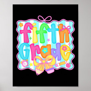Preppy Back To School 5:e klass Coquette Bow Flick Poster