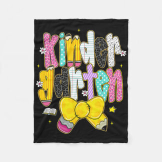 Preppy Back To School Kindergarten Coquette Bow Gi Fleecefilt