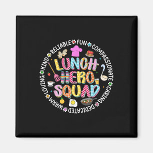 Preppy Back to school Lunch Dam Squad Cafeteria C Magnet