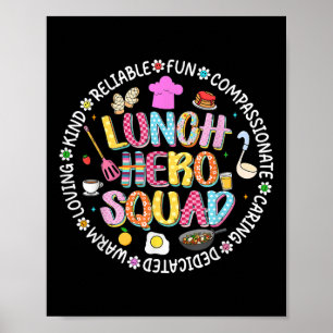 Preppy Back to school Lunch Dam Squad Cafeteria C Poster