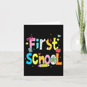 Preppy Back to school Lycklig, första skoldagen Kort