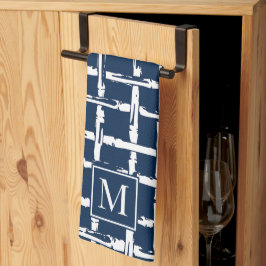 Preppy Bambu – Marin Monogram Kökshandduk