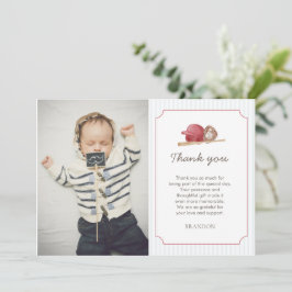 Preppy Baseball First Birthday Elegant Tack Kort