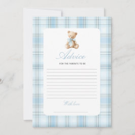Preppy Bear Baby Shower Pojke Rådgivning Spel Inbjudningar