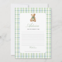 Preppy Bear Baby Shower Pojke Rådgivning Spel