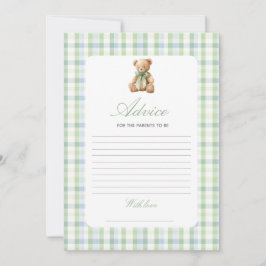 Preppy Bear Baby Shower Pojke Rådgivning Spel Inbjudningar