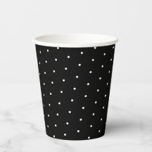 Preppy Black and White Tiny Polka dots Mönster
