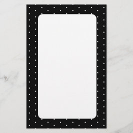 Preppy Black and White Tiny Polka dots Mönster Brevpapper
