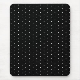 Preppy Black and White Tiny Polka dots Mönster Musmatta