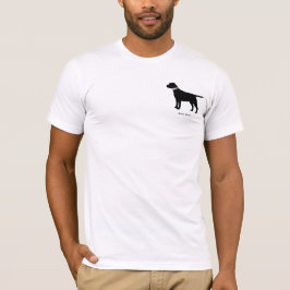 Preppy Black Hund Lab Silhouette Tee Shirt