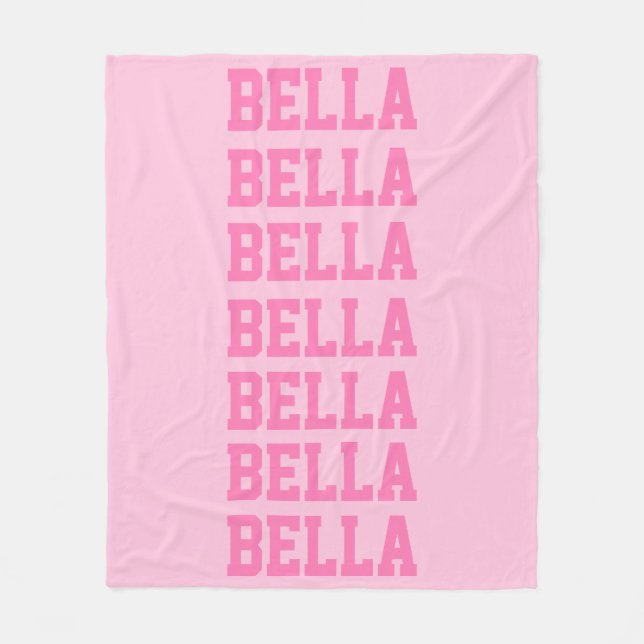 Preppy Blanket Rosa Fleecefilt (Framsidan)