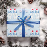Preppy Blue and White Stafford Hundar jul Presentpapper<br><div class="desc">Blå och vita sport från Stbudsdshire hundar,  vita och vita tomter,  som alla är handmålade av er och som sedan arrangeras digitalt i ett upprepande mönster med möjlighet att lägga till personlig.</div>