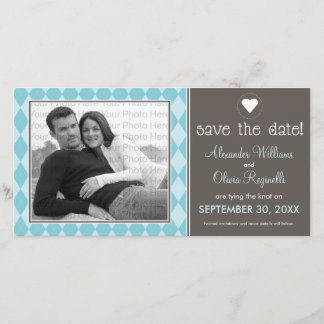 Preppy Blue Argyle Spara datum meddelande