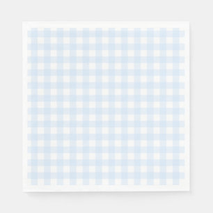 Preppy Blue Gingham Födelsedagsfest Pappersservett