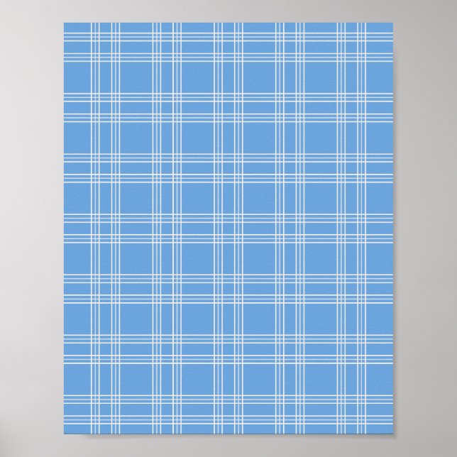 Preppy Blue Gingham Poster (Framsidan)