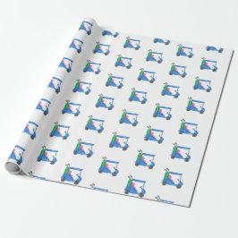 Preppy Blue Golf Cart Presentpapper