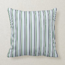 Preppy Blue & Grönt - Rand #1 Pillow