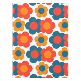 Preppy Blue Orange Hippie Flower Mönster