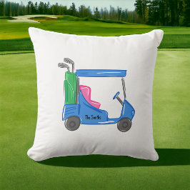 Preppy Blue Personlig Golf Cart Kudde