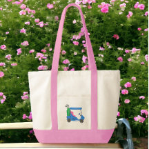 Preppy Blue Personlig Golf Cart Tote Bag