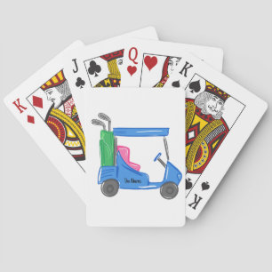 Preppy Blue Personlig Golf Cart-uppspelningskort Casinokort