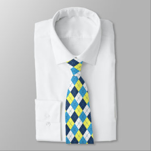 Preppy Blue Raspberry Lemon Gult Argyle Slips