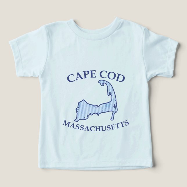 Preppy Blue Stripe Cape Cod Silhouette Tri-Blend T Shirt (Design Framsida)