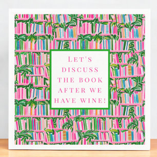Preppy Bok Klubb Funny Vin Rosa Pappersservett
