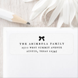 Preppy Bow Adress Returadress Etikett