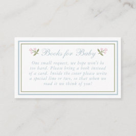 Preppy Bow Floral Diaper Raffle Enclosure Card Tilläggskort