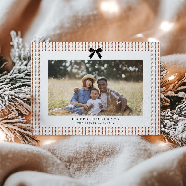 Preppy Bow Gingertea Rand Photo Julkort (Skapare uppladdad)