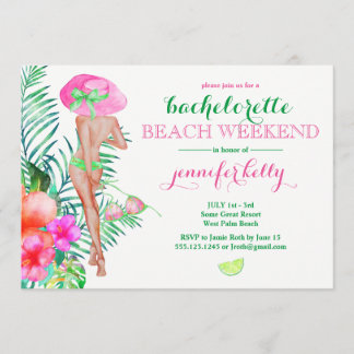 Preppy Bride Bachelorette Party Helg Inbjudningar