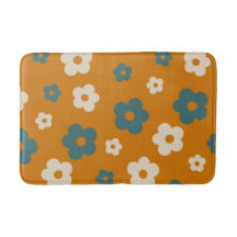 Preppy Brown Blue-Blommigt enkel Flower Mönster