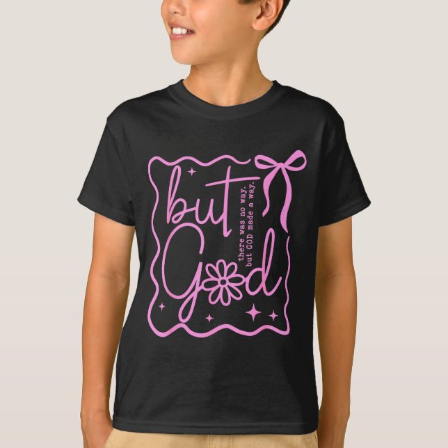 Preppy But God Coquette Bow Christian Religious Fa T Shirt (Framsida)