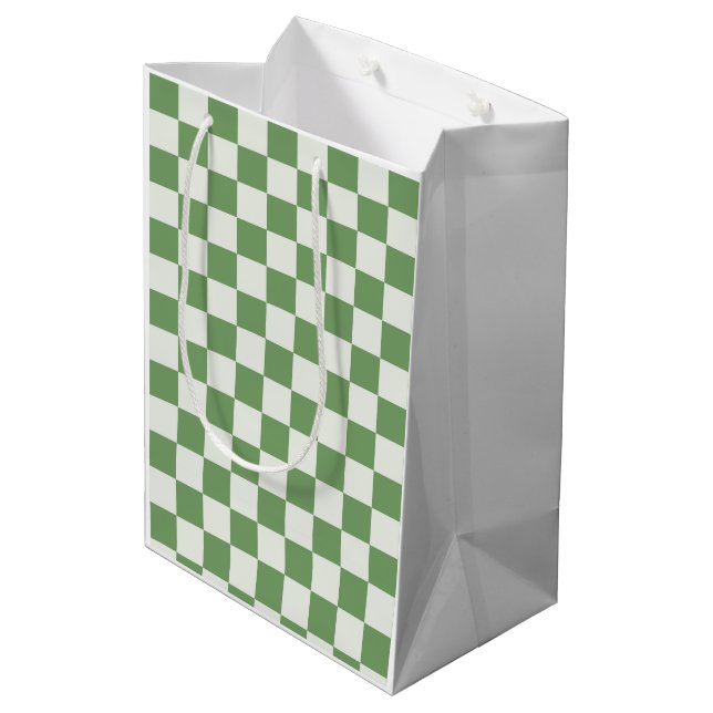 Preppy Checkerboard Green White Mod Retro (Baksidan Vinklad)