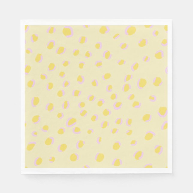 Preppy Cheetah Print Pappersservett (Framsidan)