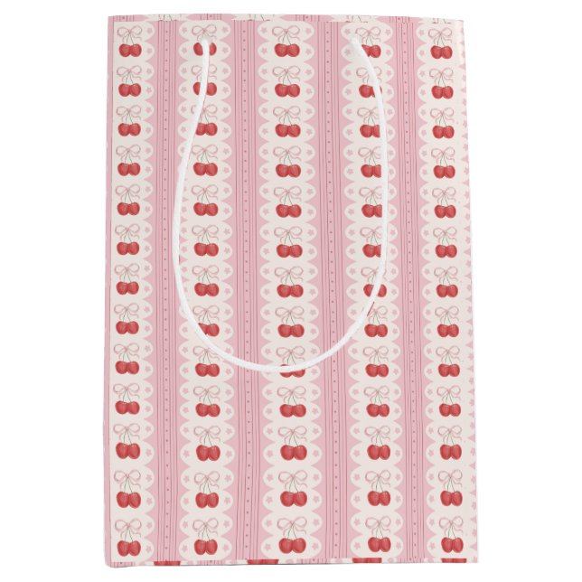 Preppy Cherry Stripes - Pink and Off White (Framsidan)