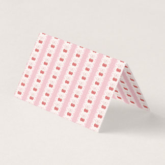 Preppy Cherry Stripes - Pink and Off White Kort