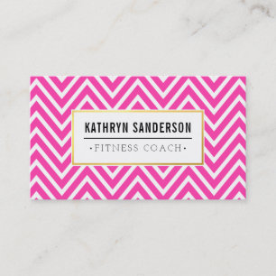 PREPPY CHEVRON mönster guld logotyp emblem shock r Visitkort