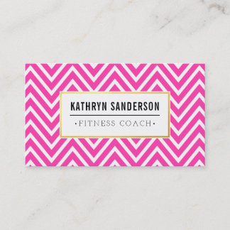 PREPPY CHEVRON mönster guld logotyp emblem shock r Visitkort