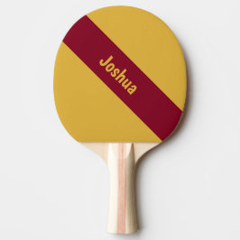 Preppy Chic Red and Gult Personlig Namn Pingisracket