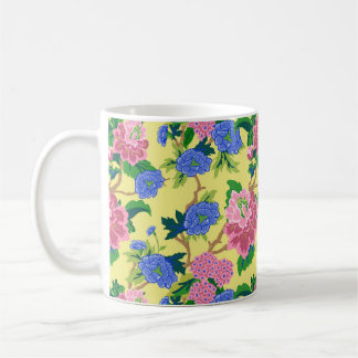 Preppy Chinoiserie Blommigt Kaffemugg