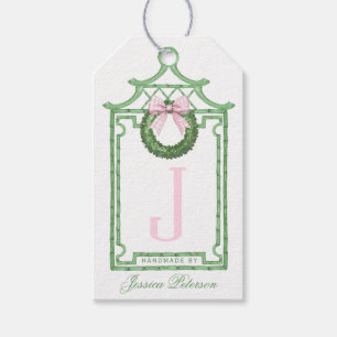 Preppy Chinoiserie Jul Pagoda Monogram Presentetikett