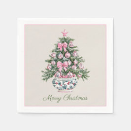 Preppy Chinoiserie Julgran Personlig Pappersservett