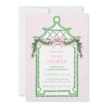 Preppy Chinoiserie Pagoda jul Baby Shower
