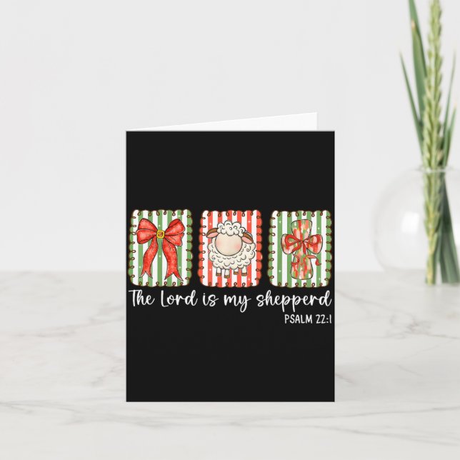 Preppy Christian Bible Verse The Lord Is My Shephe Kort (Framsida)