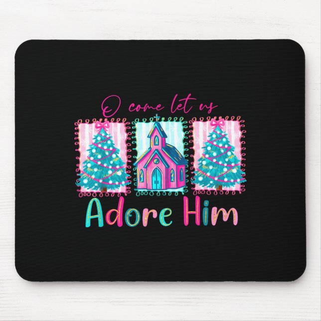 Preppy Christian Retro Christmas Oh Come Let Us Ad Musmatta (Framsidan)
