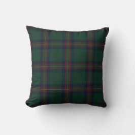 Preppy Christmas Dark Green Plaid Kudde