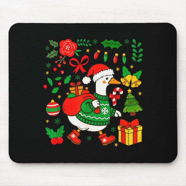 Preppy Christmas Santa Gooses Bow Xmas Tree Funny  Musmatta (Framsidan)