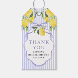 Preppy Citrus Bridal Shower Thank You Favor Tags Presentetikett